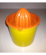 Vintage Tupperware 4&quot; Juicer and 2.5 Cup Canister Harvest Orange and Yellow - £7.70 GBP