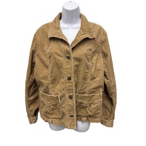 VTG 90&#39;s Eddie Bauer Jacket Women&#39;s XL Brown Corduroy Jacket Coat button... - $37.04
