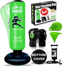5-In-1 Inflatable Punching Bag for Kids – 63&quot; Karate Toy Set with Boxing... - $52.94