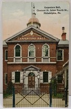 Philadelphia Pa Carpenters Hall Chestnut St below 4th to Robensonia Postcard D16 - £5.85 GBP