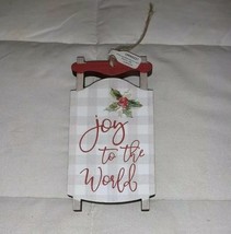 Joy To The World 5 x 2.6 inch Wood Christmas Hanging Ornament - $167.57 MXN