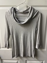 Outback Red T Shirt Gray Heather Womens Medium Gray 3/4 Sleeve Cowl Neck Basic - £9.16 GBP