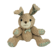 Vintage Applause Timothy Brown Bunny Rabbit Plaid Ears Stuffed Animal Plush Toy - $27.55