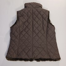 Weatherproof Women's Brown Faux Fur Reversible Full Zip Vest Size Medium image 13