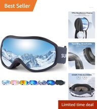 Unisex Anti-Fog Snow Goggles with Reflective Lens - Perfect for Winter S... - $39.55