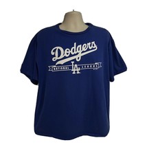 Los Angeles LA Dodgers Baseball MLB Majestic Blue Graphic T-Shirt XL Stretch - $29.69