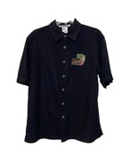 Disney Parks Black Embroidered Mickey in Paradise Button Up Shirt Mens M... - £21.67 GBP