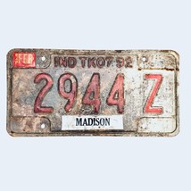 1992 United States Indiana Madison County Truck License Plate 2944 Z - $225.96 MXN