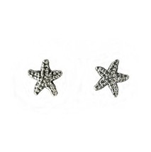 Sterling Silver Starfish Sea Star Post Stud Earrings - $8.99
