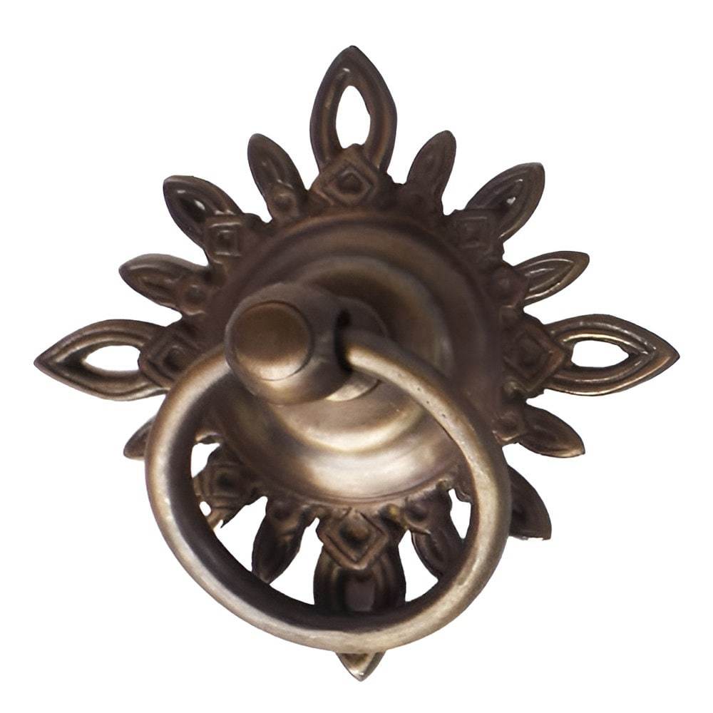 Lot of 4&quot; Solid Brass Retro Flower Round Door Pull, knobs and Handle - $56.00+