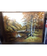 Large 61&quot;x 49&quot; Original Walter Sherwood Landscape Oil Painting Signed Ar... - £235.42 GBP
