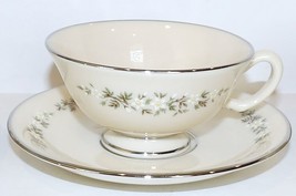 EXQUISITE LENOX CHINA BROOKDALE FOOTED CUP &amp; SAUCER - $14.84