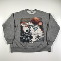 Vintage Detroit Pistons Sweatshirt Mens Large Gray Old Grant Hill Horse Jersey - £73.16 GBP