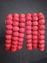 Chino Moldeado Rojo Cuenta Pulsera Se Vende por Separado - £14.77 GBP