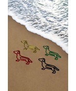 Durable Dachshund Weiner Dog Shaped Metal Paper Clips for Office Use Set... - $4.95