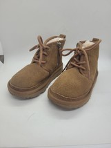 Kids Boy&#39;s Ugg ankle Chukka boots Suede Sherpa lined size 10 - $36.63
