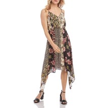 Karen Kane Womens Mixed Print Handkerchief Hem Slip Dress,Floral Print,L... - $169.00