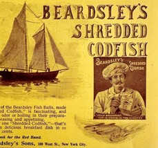 Beardsley&#39;s Shredded Codfish 1897 Advertisement Victorian Food Fish ADBN... - $372.61 MXN