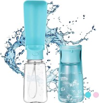 Dog Water Bottle,19oz Foldable Dishwasher Safe Portable Dog Water Bottle, (Blue) - £13.61 GBP