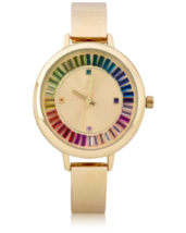 I. N.c. Donna Color Oro Bracciale Rigido Sunray Cristallo Accenti Quadra... - $34.99