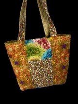 Handmade Quilted Large Tote Bag Handled Handcrafted Overnight Beach Yarn... - €40,58 EUR