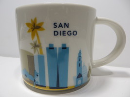 Starbucks San Diego Coffee Mug YOU ARE HERE Collection 2013 Blue Palm Tree 14 oz - £15.52 GBP
