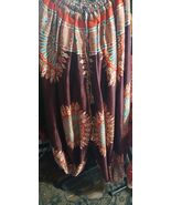 BURGUNDY RUST AND BROWN MANDALA PRINT ATS REN FAIRE GYPSY PANTALOONS  - $1,447.45 MXN