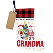 TSUYAWU Grandma Christmas Stocking Snowman Xmas Decoration 18x12 Inch - $3.51 TSUYAWU Grandma Christmas Stocking Snowman Xmas Decoration 18x12 Inch - $3.51