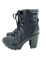 Jessica Simpson Mikah Platform Ankle Boots Black Vegan Leather SZ 8.5 SH16 - $39.00