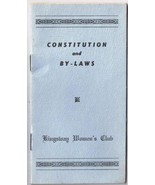 Toronto Kingsway Women&#39;s Club Constitution &amp; By-Laws - $2.96