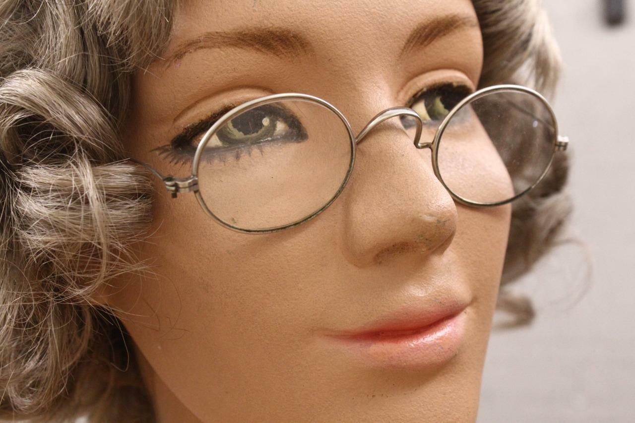 Primary image for Vintage Eyeglasses Costume Santa Theater Silver Tone Frames Oval Lenses