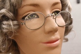 Vintage Eyeglasses Costume Santa Theater Silver Tone Frames Oval Lenses - £14.08 GBP