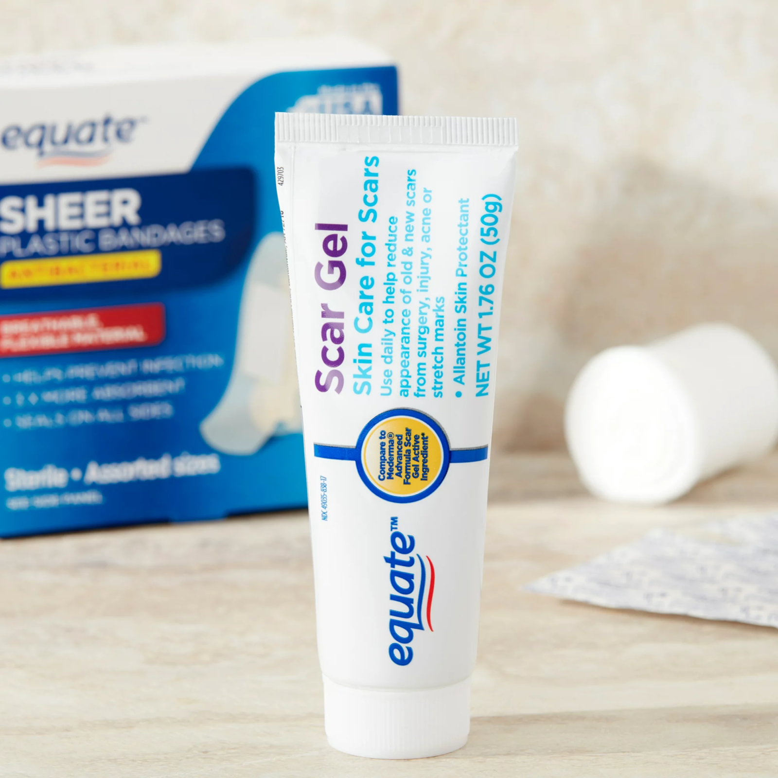 Equate Scar Gel, Skin Care for Scars, 1.76 oz.. Scar & Stretch Mark