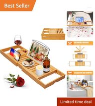 Luxury Foldable Bath Table Tray - Perfect for Tub Reading and Wine Enjoy... - $67.27