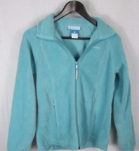 Girls Columbia full zip fleece  jacket 14-16  blue-green - $10.59