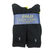 Polo Ralph Lauren Classic Sport Crew Socks 6 Pack Mens Size 6-13 Black NEW - $27.99