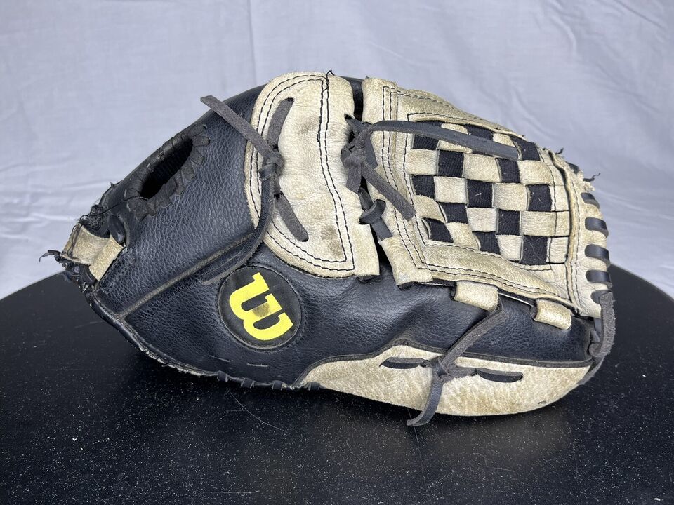 Wilson A360 12.5&quot; AO3LB15 Gray Leather Baseball Glove Left Hand Thrower - $12.00