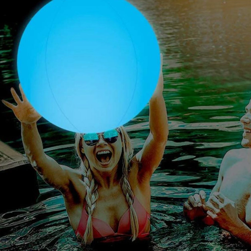 Outdoor Pool Beach Ball Summer Swimming Toy LED Water Game Sports Party Balls - £12.34 GBP+