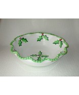 Present Tense HOLLY JOLLY Christmas 15&quot; Salad Serving Bowl Anne Hathaway... - £99.15 GBP