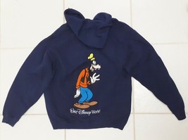 Goofy Walt Disney World Resort Character Zip Sweat Shirt Hoodie Blue Men... - £35.51 GBP