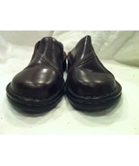 WOMENS CLARKS 88845 SLIP ON BROWN LEATHER BACKLESS CLOG SHOES 8M - $23.21