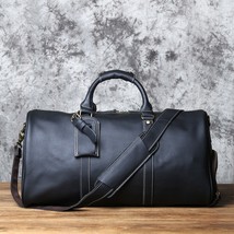 Men&#39;s Retro Leather Travel Bag First Layer Cowhide Large-capacity Travel... - £143.89 GBP