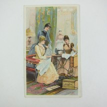 Victorian Trade Card Domestic Sewing Machine Co Ladies &amp; Maid New York A... - £7.85 GBP