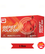 1 X Abbott Iberet Folic 500 – Multivitamine + Fer (30 Comprimés) - €26,32 EUR