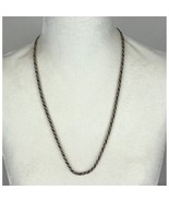 Vintage Gold-Tone Rope Necklace Chain 24&quot; - $276.80 MXN