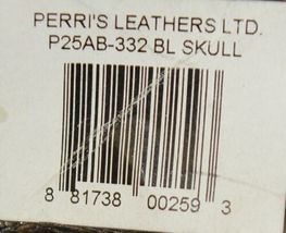 Perris Leathers P25AB332 Leather Black With Blue Skulls Guitar Strap image 6