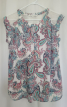 Daniel Rainn Paisley Summer Sleeveless Top Size Small - $12.99