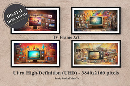 Samsung FRAME TV Art - History of Televisions Collage (Set of 4), Downloadable - £4.73 GBP