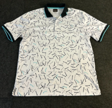 Greg Norman Tasso Elba Play Dry Polo Golf Shirt Men&#39;s Large White Golf Tees - $14.79