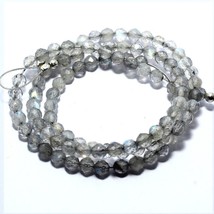 Natural Labradorite Faceted Rondelle Beads 13 inch Briolette Loose Gemstone - $9.30